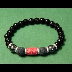 Men Bracelet Ónix-Hematite